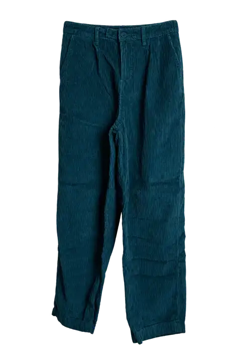 Asos — Pantalon en velours côtelé bleu pétrole