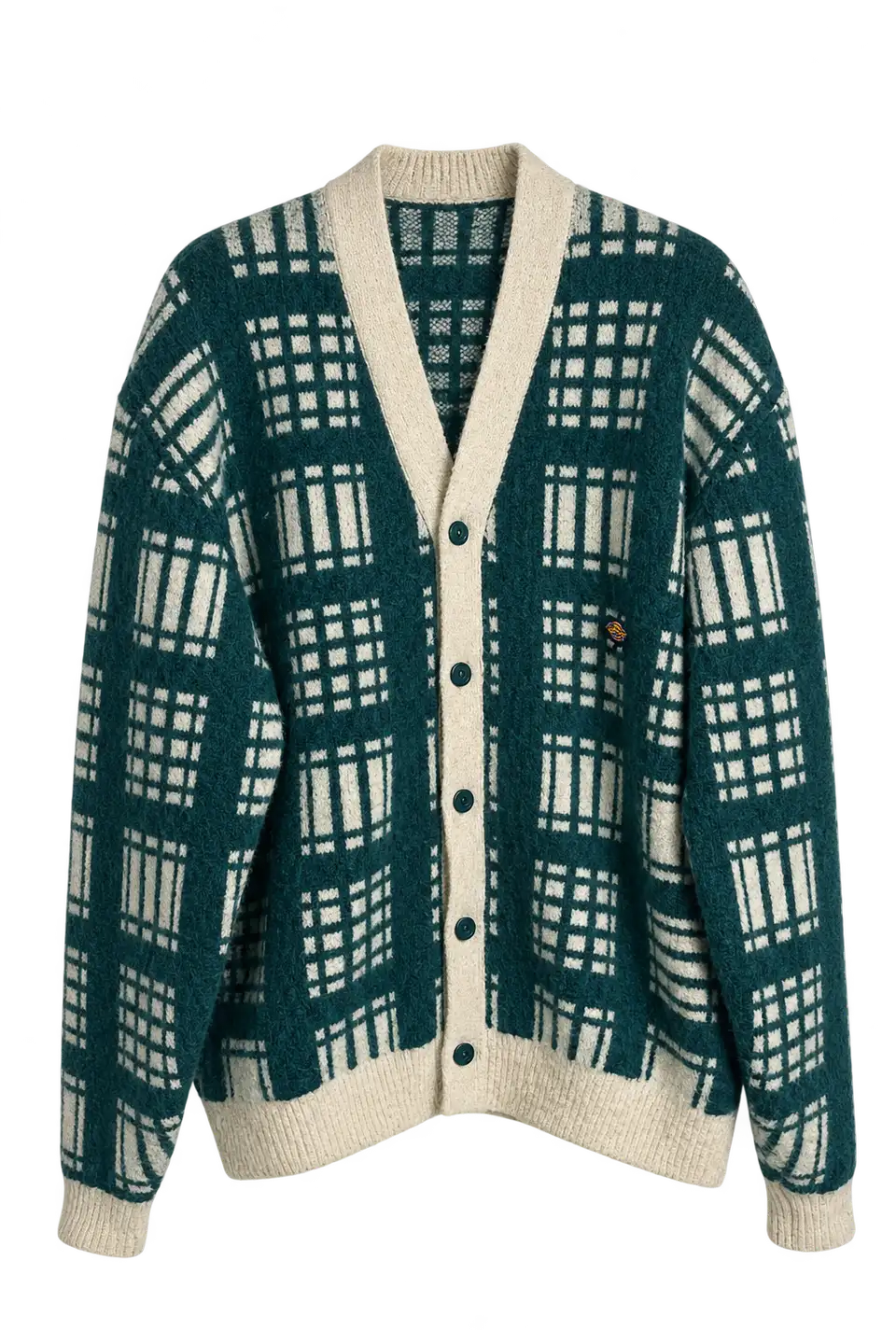 Cardigan Dickies vert et crème