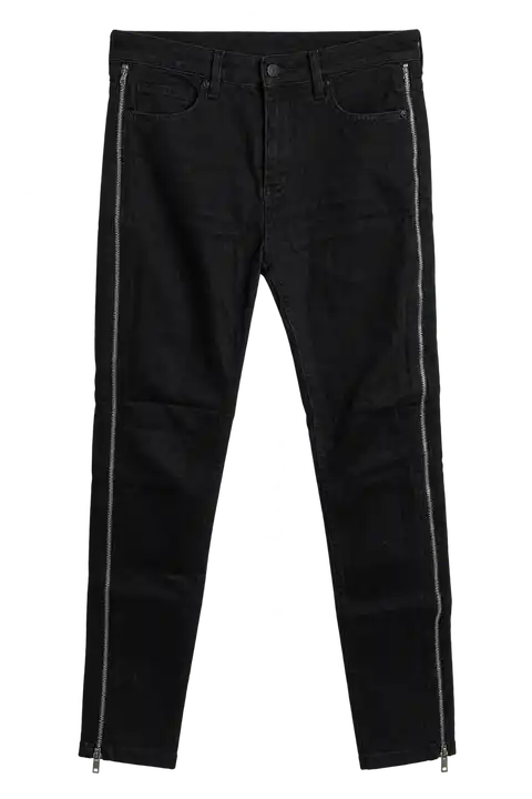MCQ — Jean MCQ noir à zips latéraux