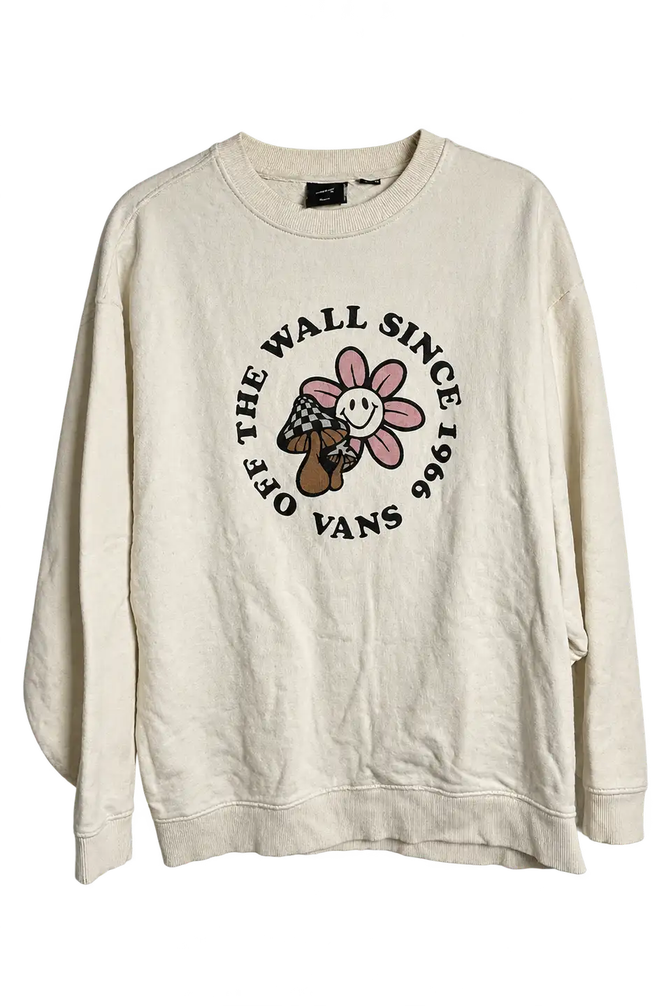 Sweatshirt Vans écru imprimé