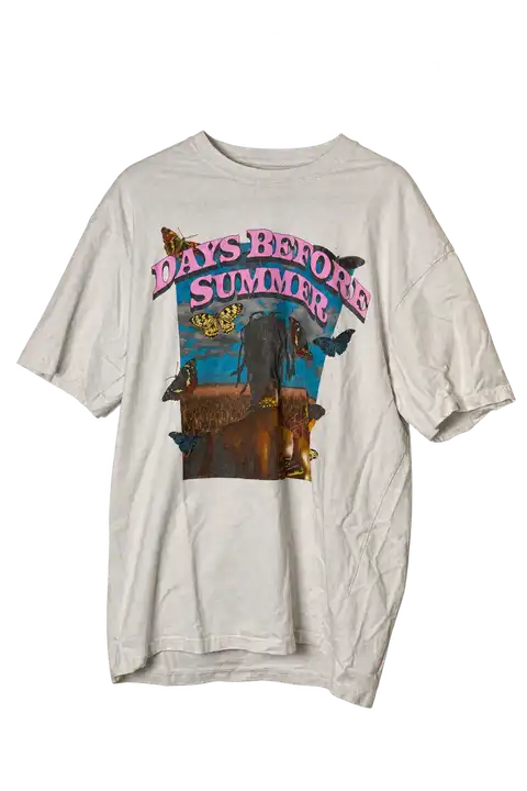 Misteer T — T-shirt graphique Days Before Summer blanc