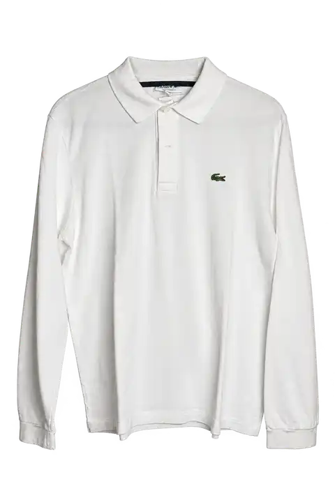 Lacoste — Polo longue manche blanc