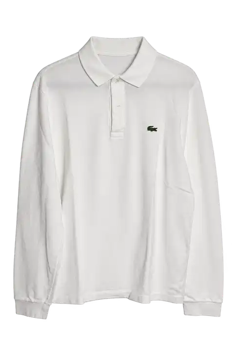 Lacoste — Polo longue manche blanc