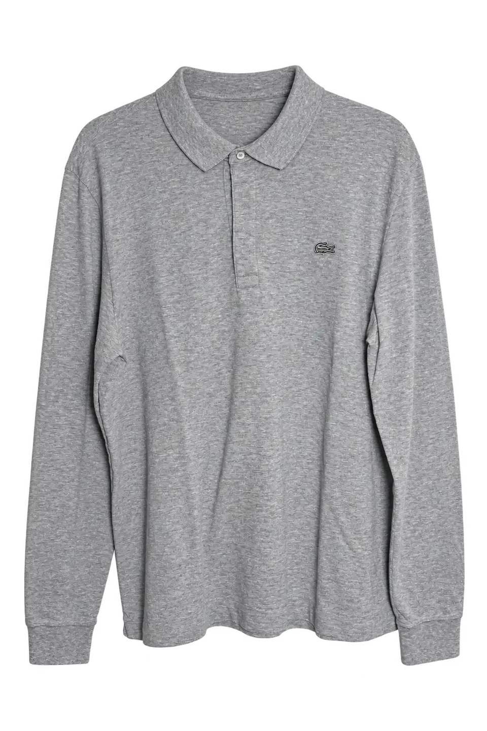 Polo Lacoste gris longue manche